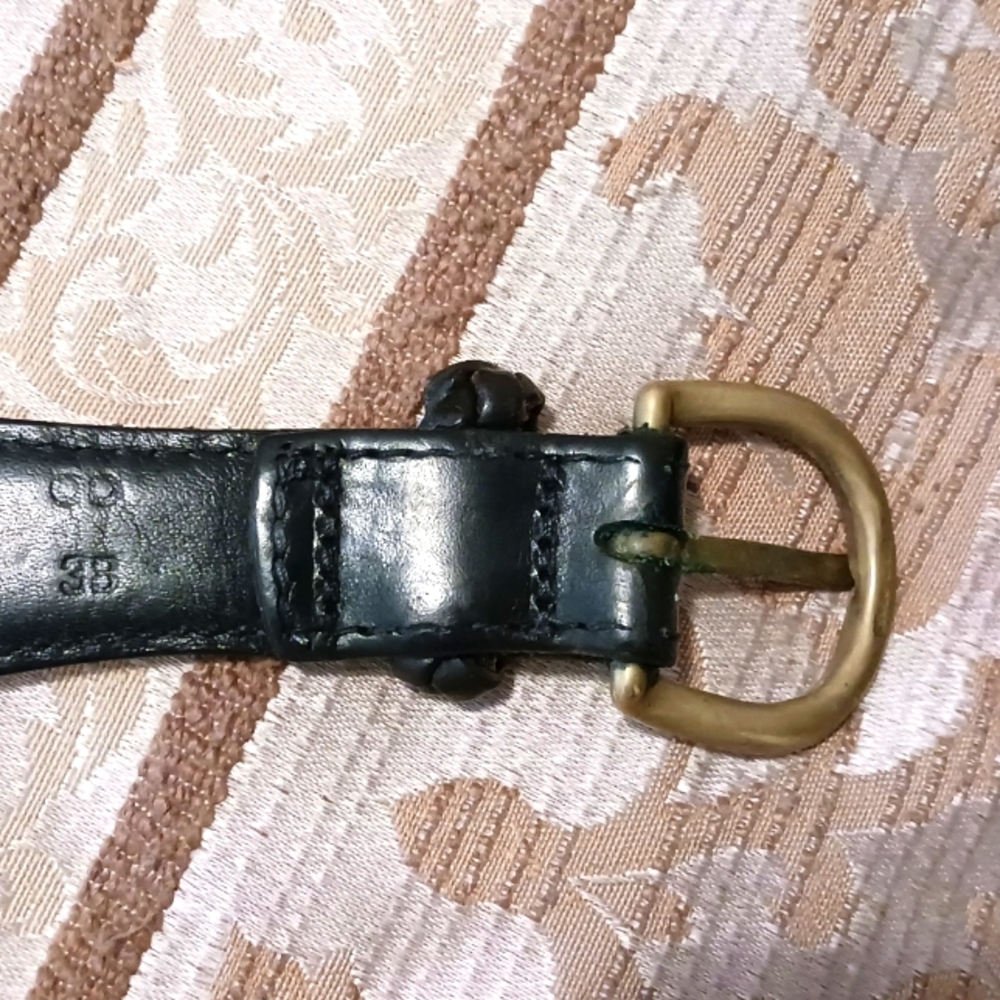 VTG Black Woven Leather belt Men's size 38" Waist - Picture 3 of 10